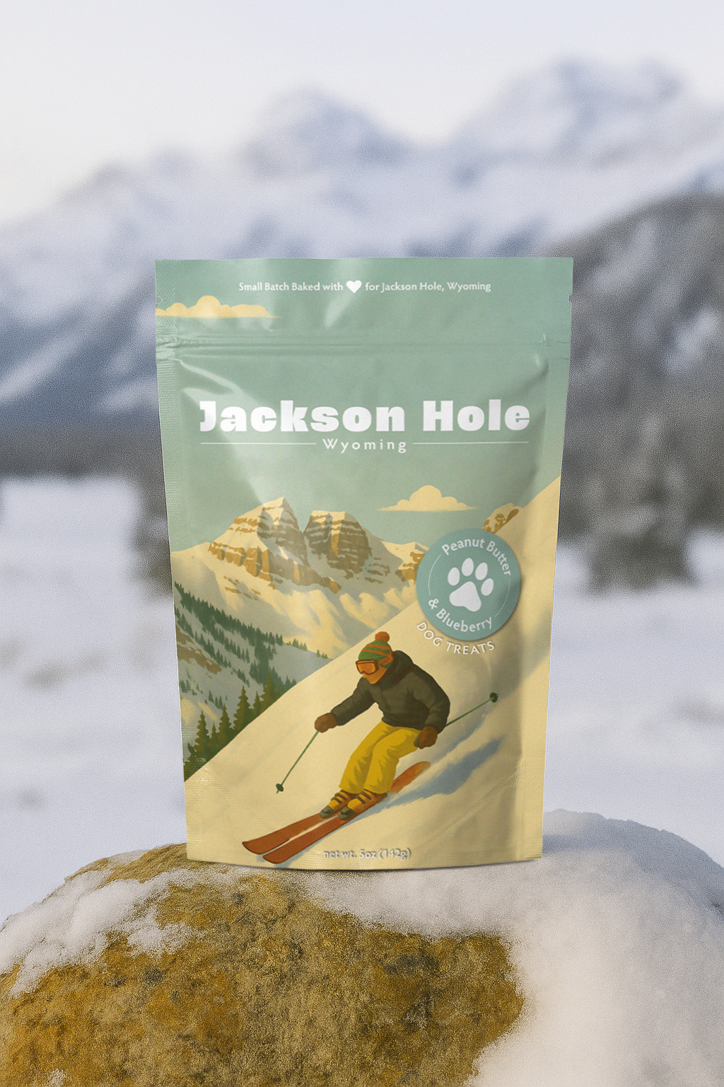 Jackson Hole, WY Winter Souvenir Dog Treats - 5oz