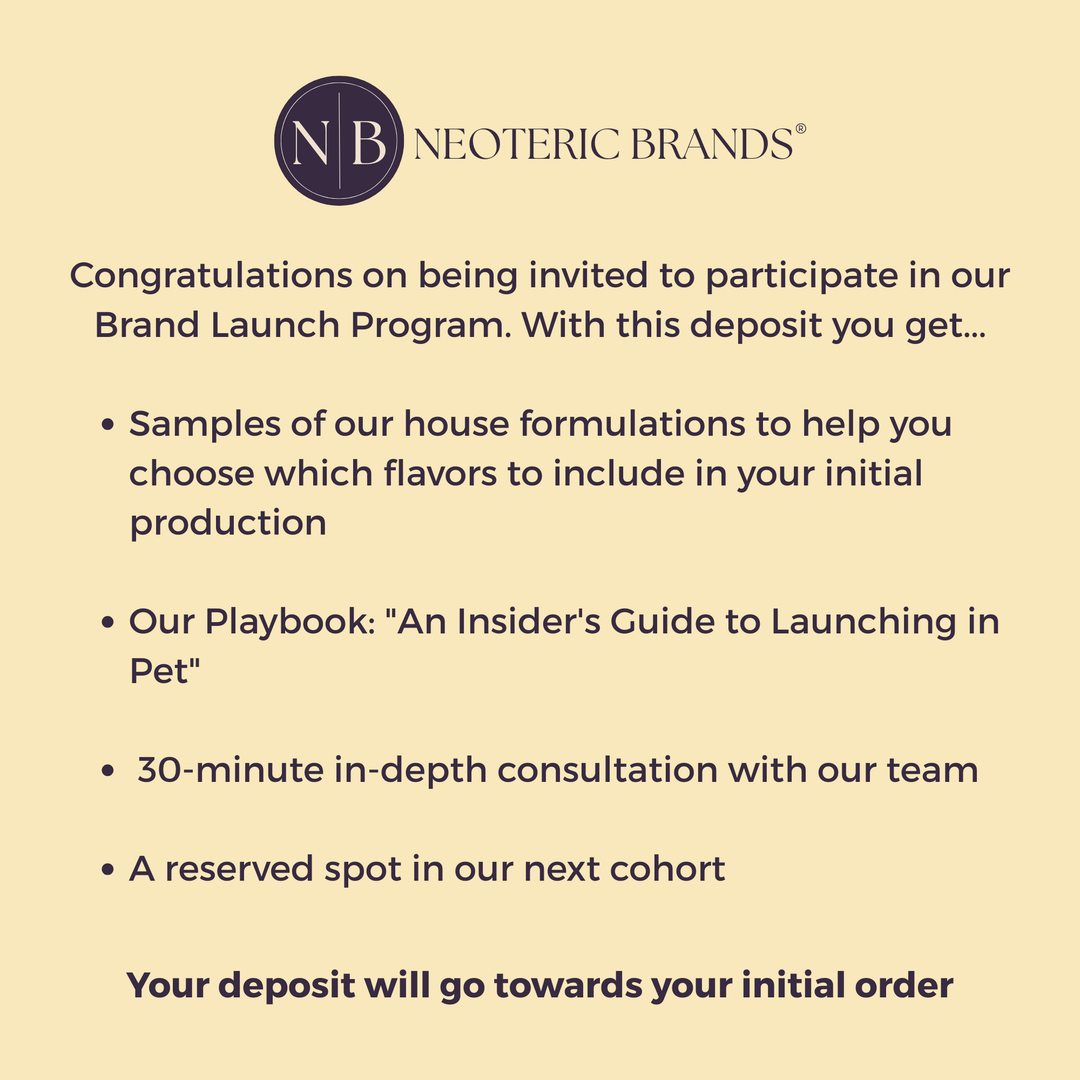 Brand Launch Program Deposit