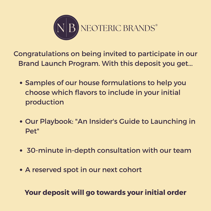 Brand Launch Program Deposit