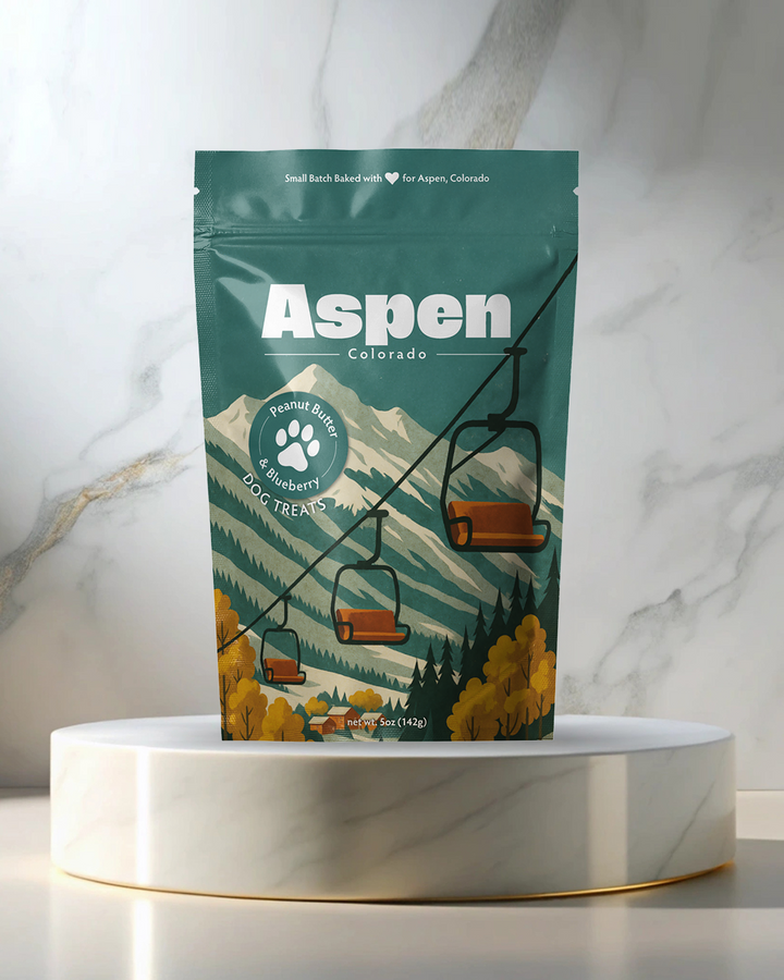 Aspen, CO Winter Souvenir Dog Treats - 5oz