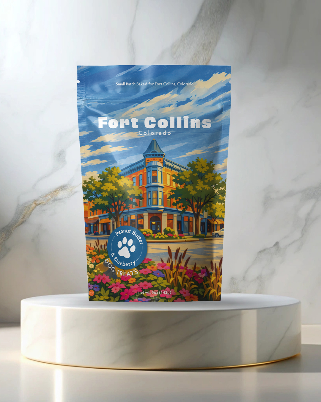 Fort Collins (Old Town) Souvenir Dog Treats - 5oz