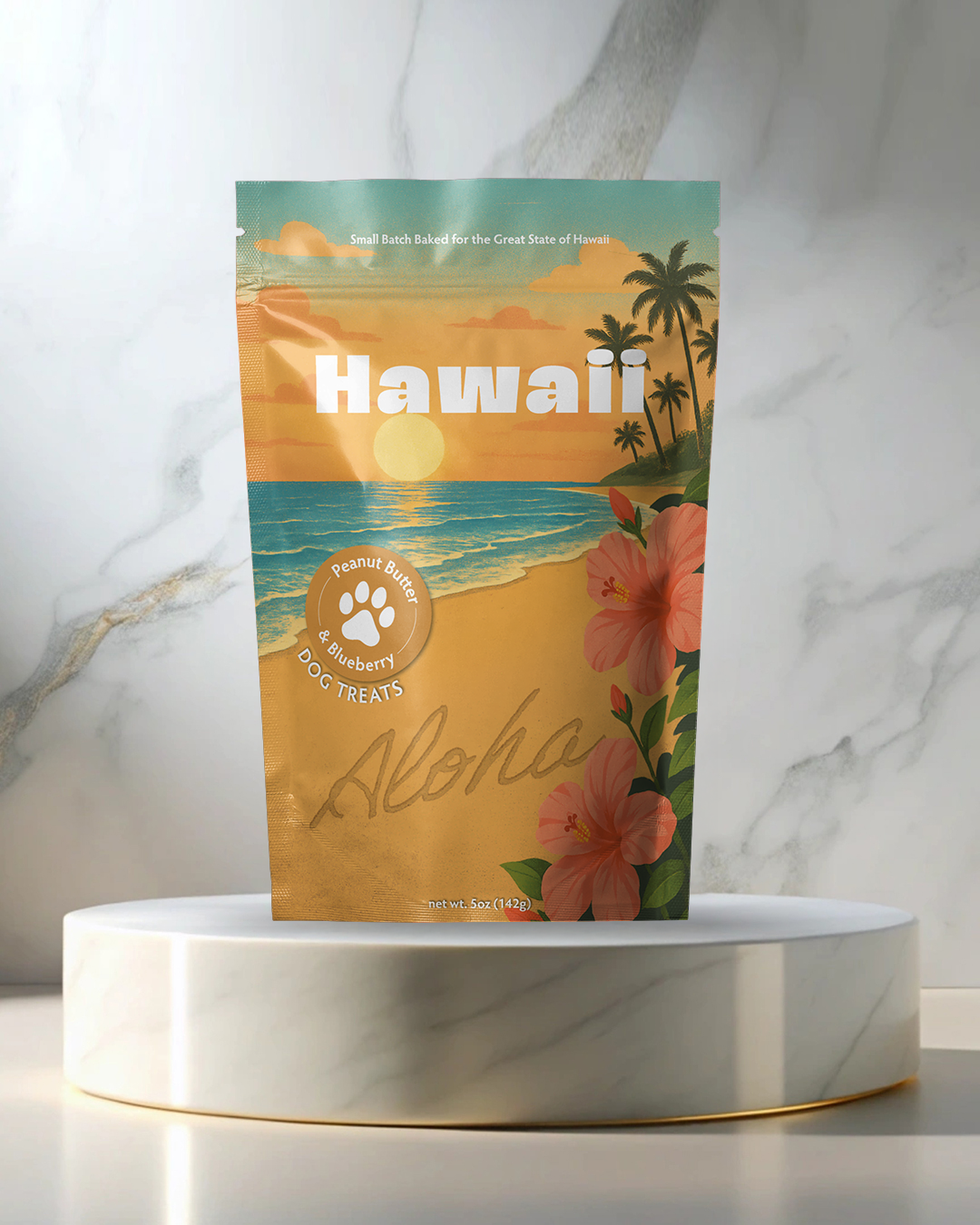 Hawaii Beach Souvenir Dog Treats - 5oz