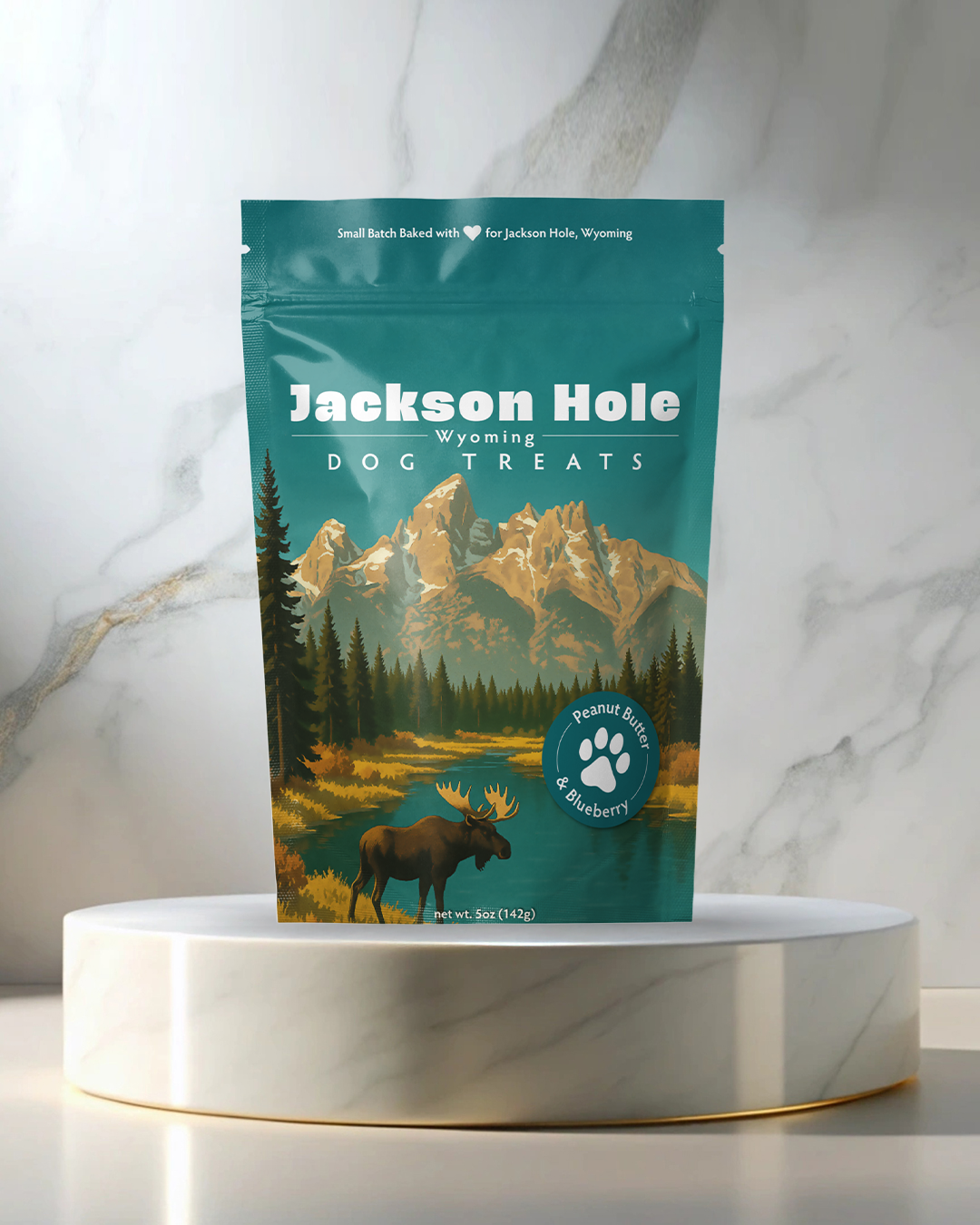 Jackson Hole, WY Summer Souvenir Dog Treats - 5oz