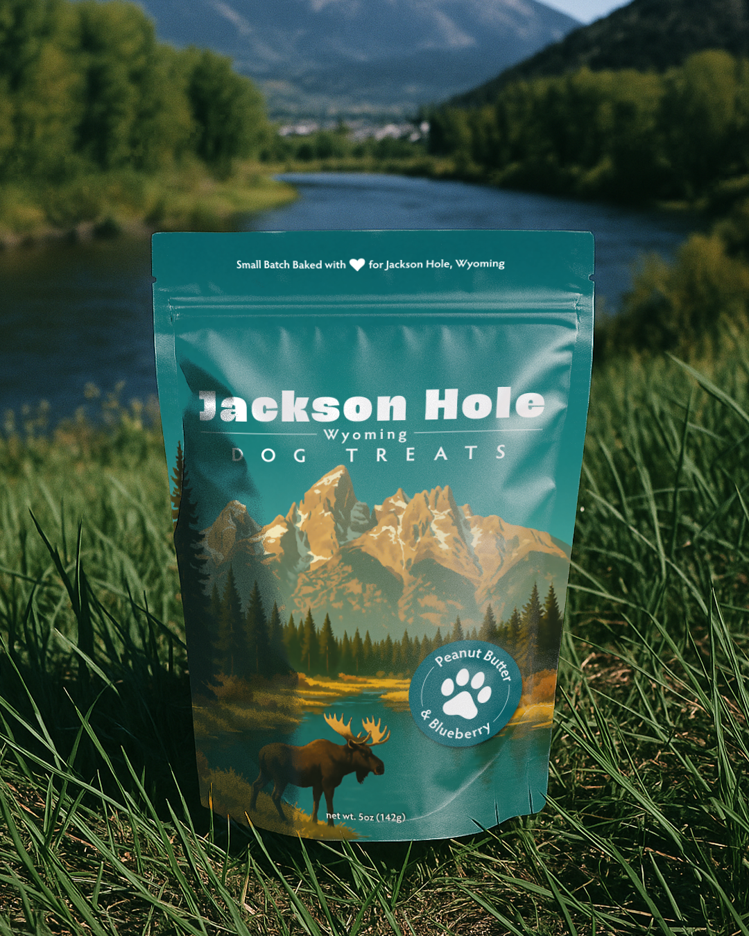 Jackson Hole, WY Summer Souvenir Dog Treats - 5oz