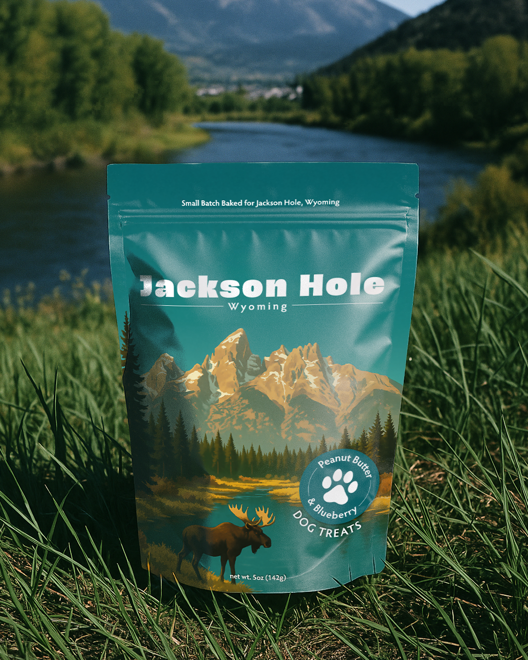 Jackson Hole, WY Summer Souvenir Dog Treats - 5oz