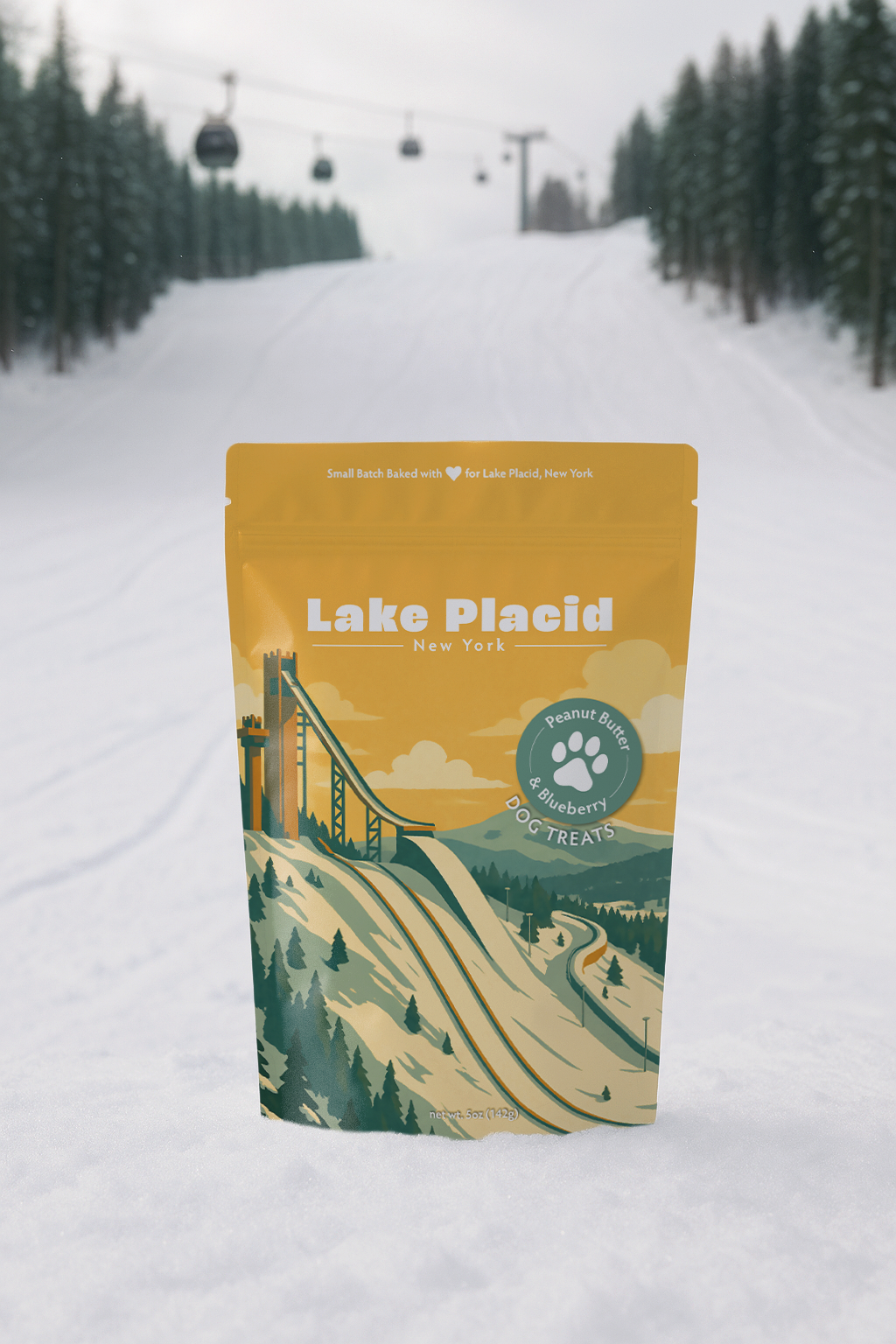 Lake Placid Winter Souvenir Dog Treats - 5oz
