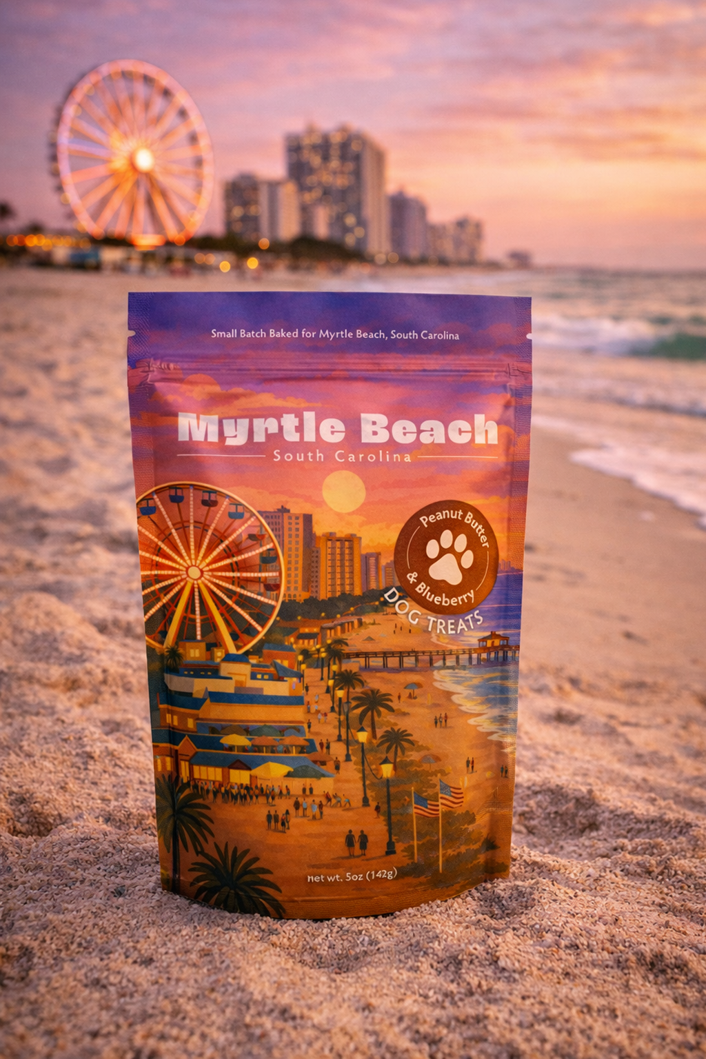 Myrtle Beach Souvenir Dog Treats - 5oz