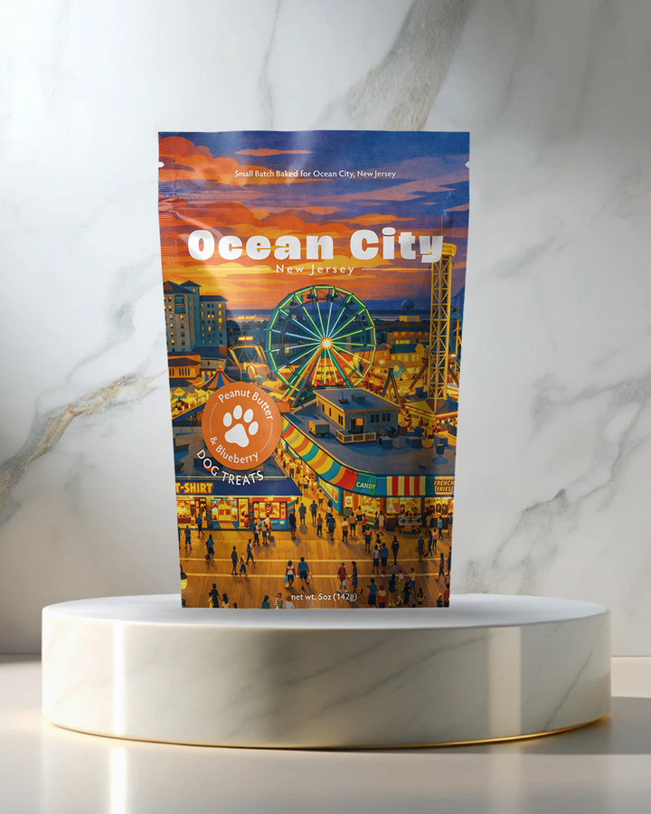 Ocean City, NJ Souvenir Dog Treats - 5oz