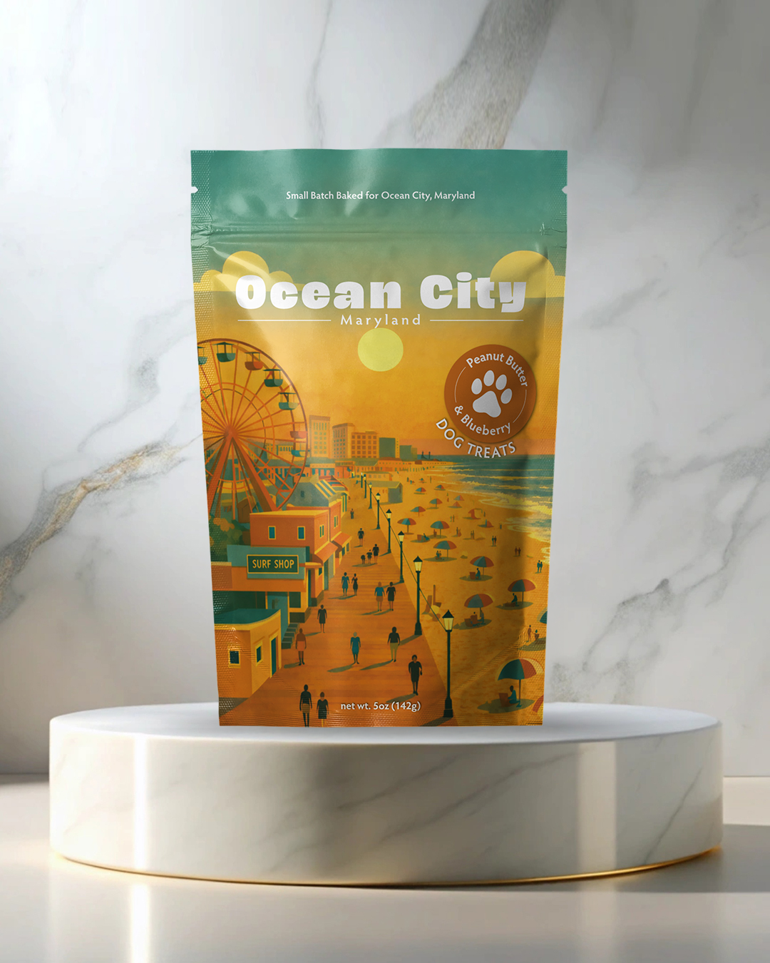 Ocean City, MD Souvenir Dog Treats - 5oz
