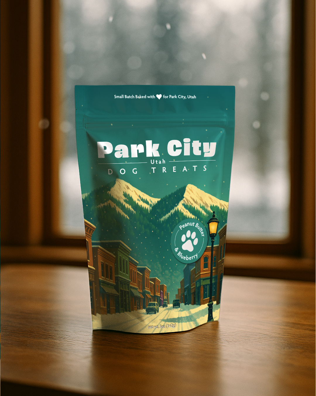 Park City, UT Winter Souvenir Dog Treats - 5oz