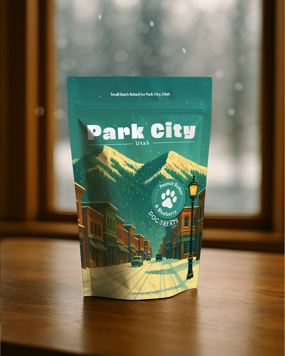 Park City, UT Winter Souvenir Dog Treats - 5oz