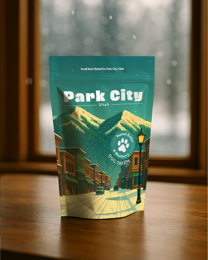 Park City, UT Winter Souvenir Dog Treats - 5oz