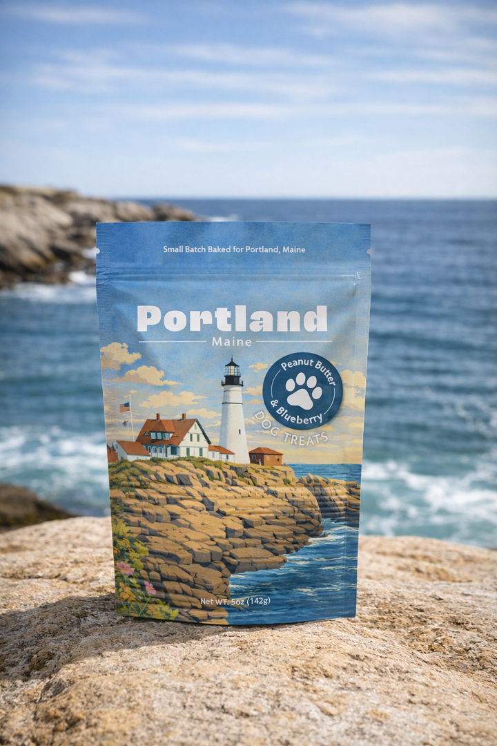 Portland, Maine Souvenir Dog Treats - 5oz