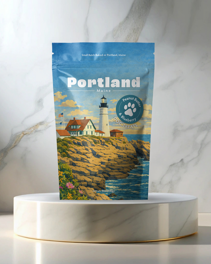 Portland, Maine Souvenir Dog Treats - 5oz