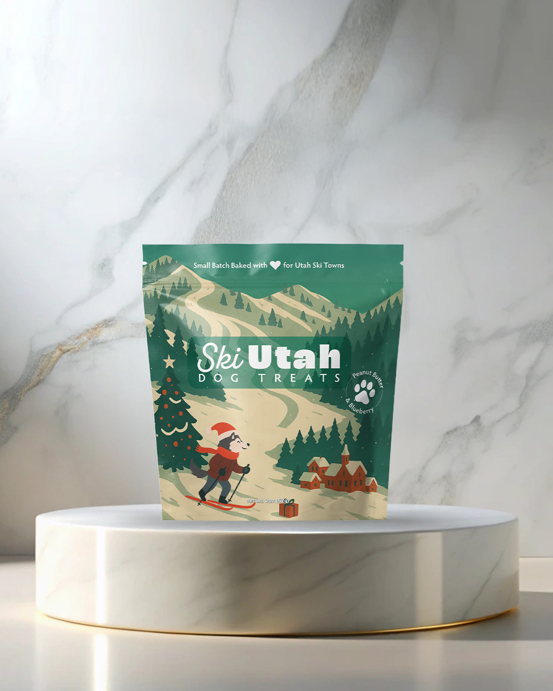 Ski Utah Christmas Souvenir Dog Treats - 2oz