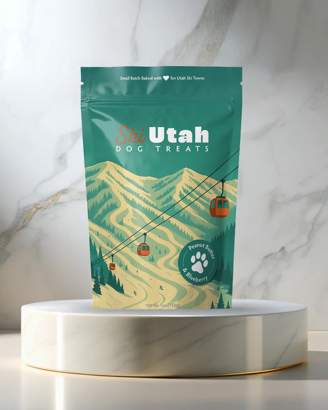 Ski Utah Souvenir Dog Treats - 5oz