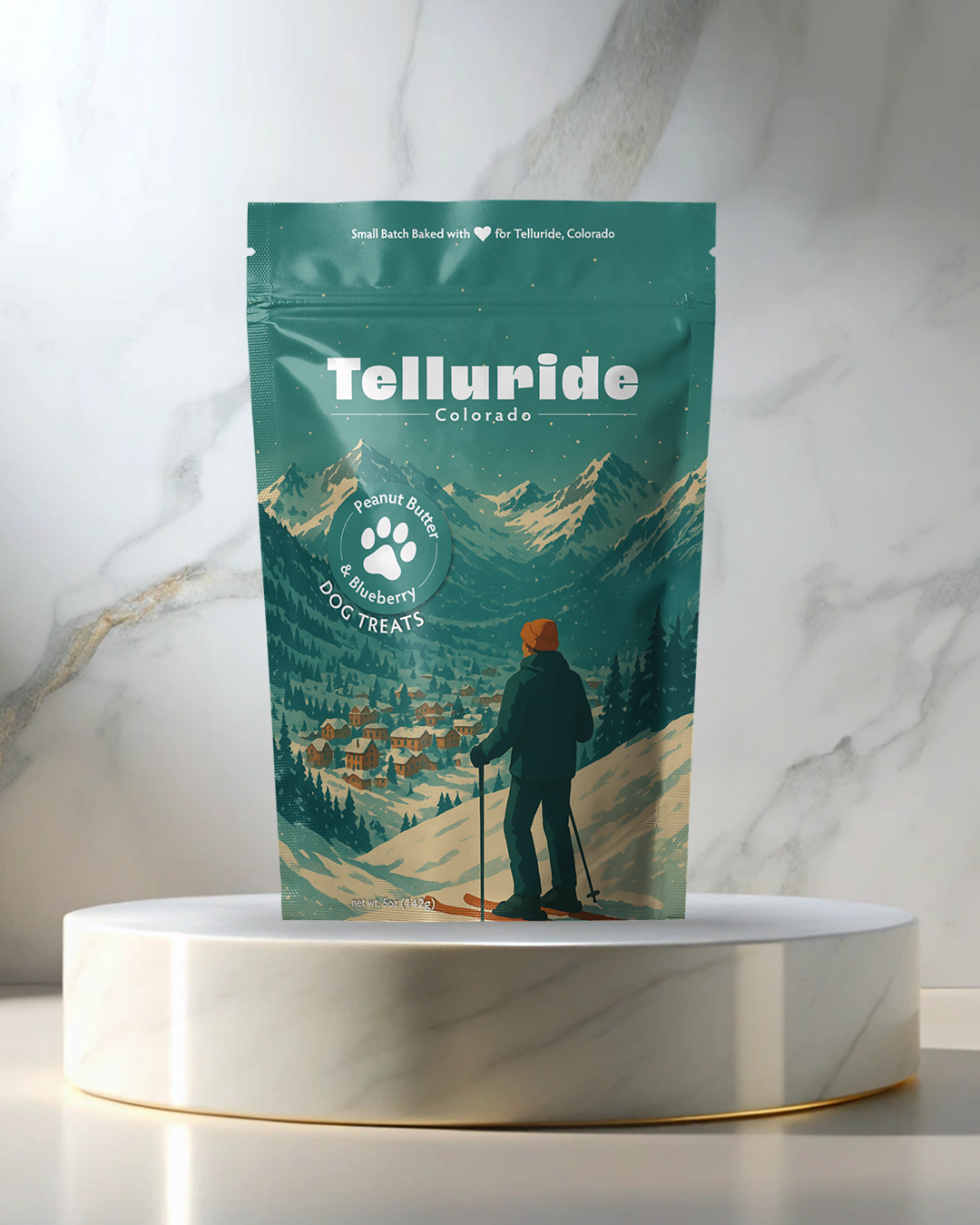 Telluride, CO Winter Souvenir Dog Treats - 5oz