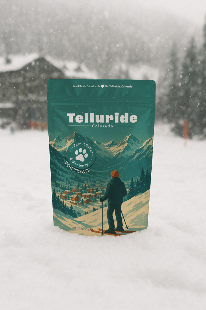 Telluride, CO Winter Souvenir Dog Treats - 5oz